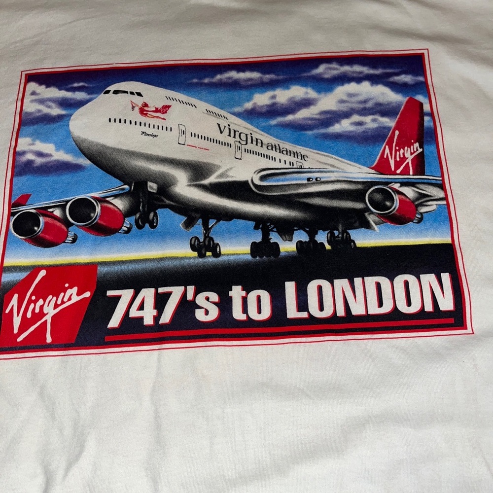 Vintage Virgin Airlines 747’s to London T shirt